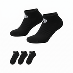 Everyday Comfort 3 Pack Ankle Socks Black
