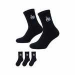 Everyday Comfort 3 Pack Quarter Socks Black