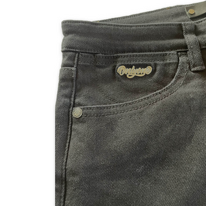 Brooklyn Embroidered Denim Black