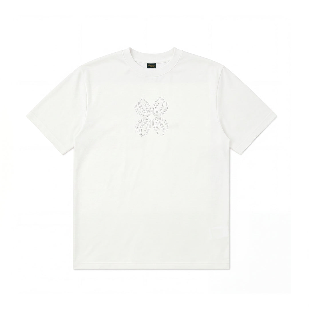 Butterfly Rhinestone T-Shirt White