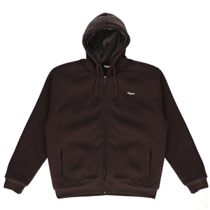Everyday Sherpa Thermal Full Zip Hoodie Brown