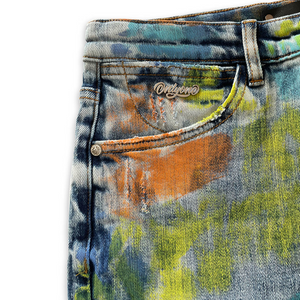 Long Island Zip Flair Splatter Denim