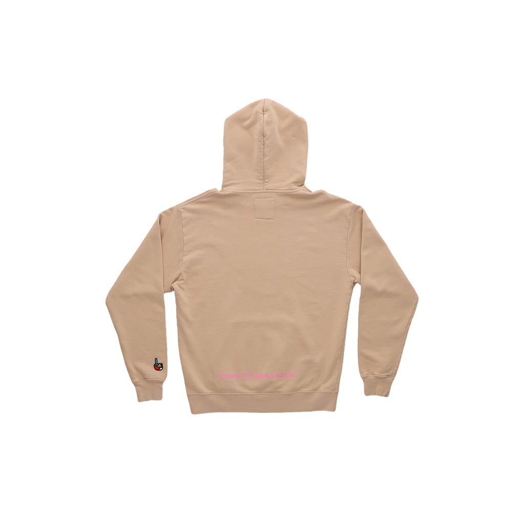 Collection of Ivy Yin Yang Swirl Logo Sand Pullover Hoodie U.S.A in a gallery layout