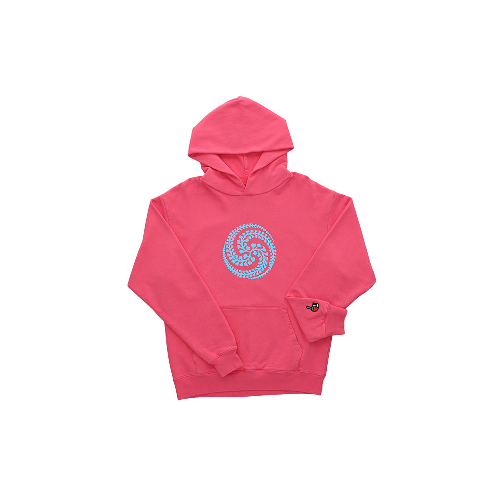 Collection of Ivy Yin Yang Swirl Logo Rosado Pullover Hoodie U.S.A in a gallery layout