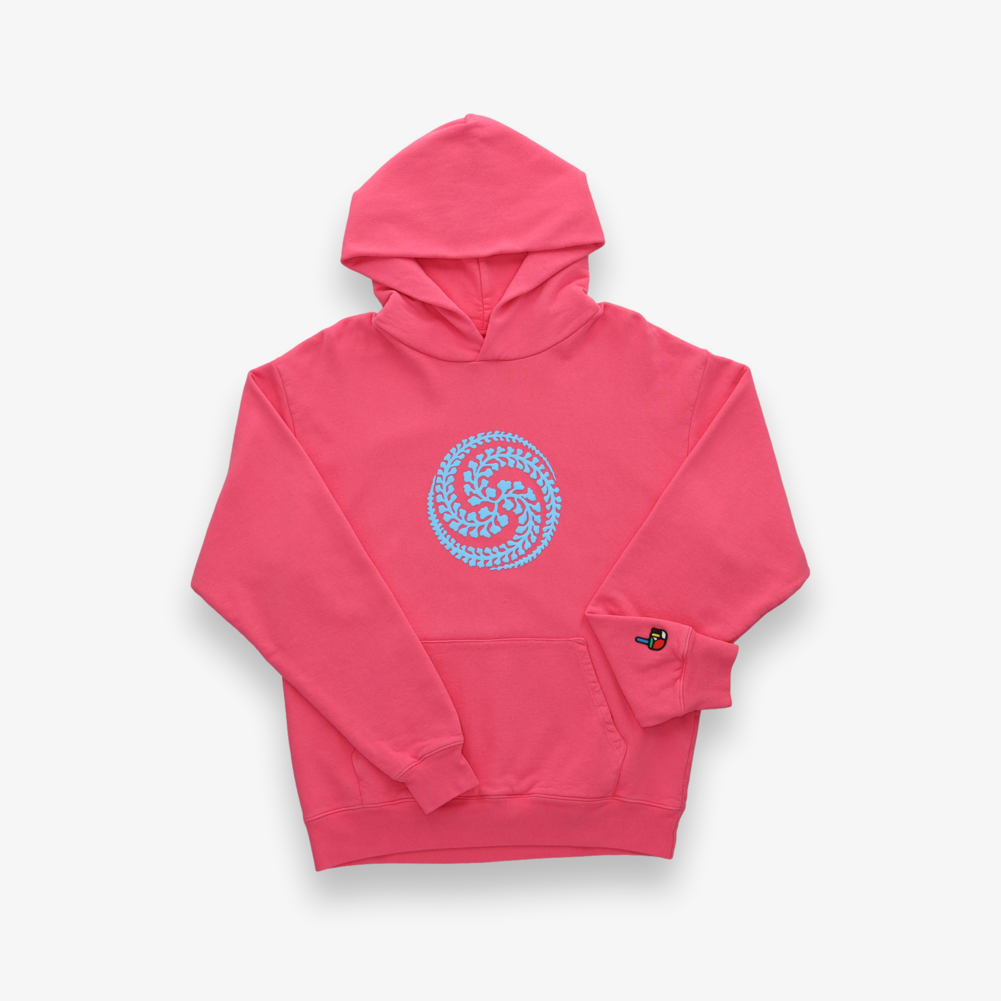 Collection of Ivy Yin Yang Swirl Logo Rosado Pullover Hoodie U.S.A in a gallery layout