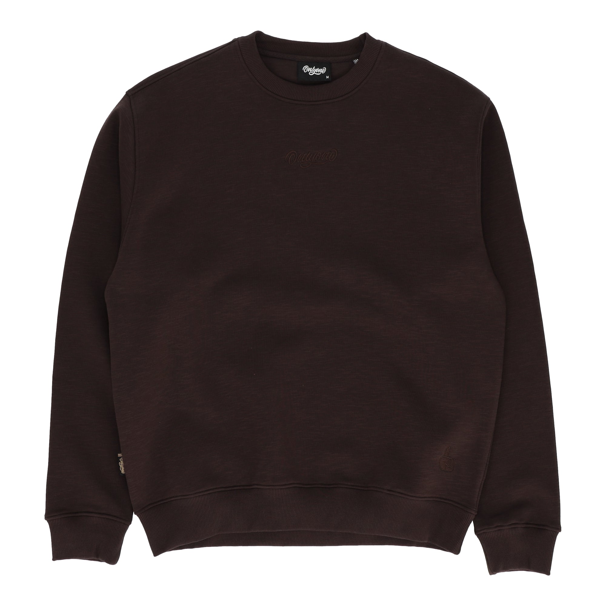 Everyday Embroidered Crewneck Black
