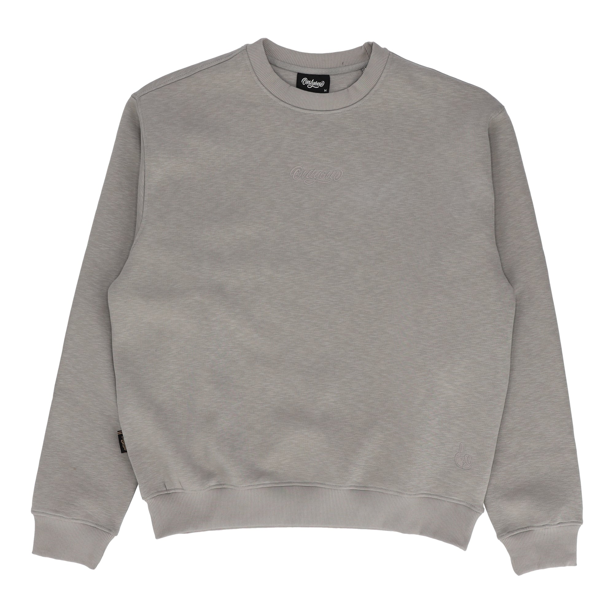 Everyday Embroidered Crewneck Flint Grey