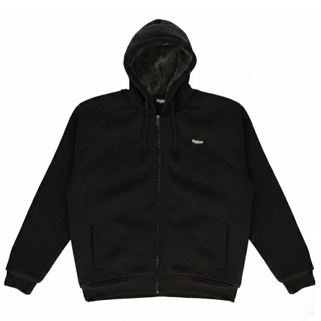 Everyday Sherpa Thermal Full Zip Hoodie Black