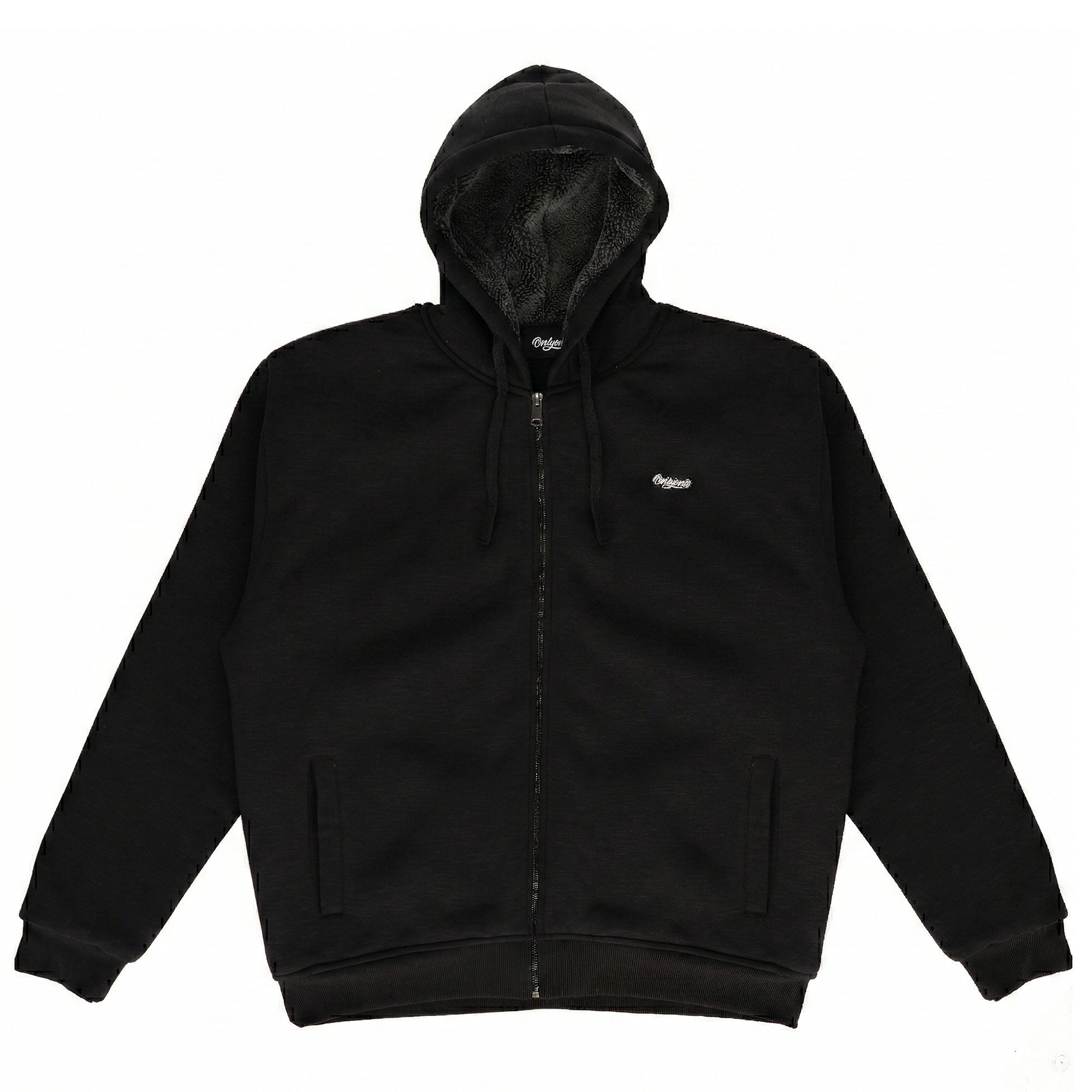 Everyday Sherpa Thermal Full Zip Hoodie Black