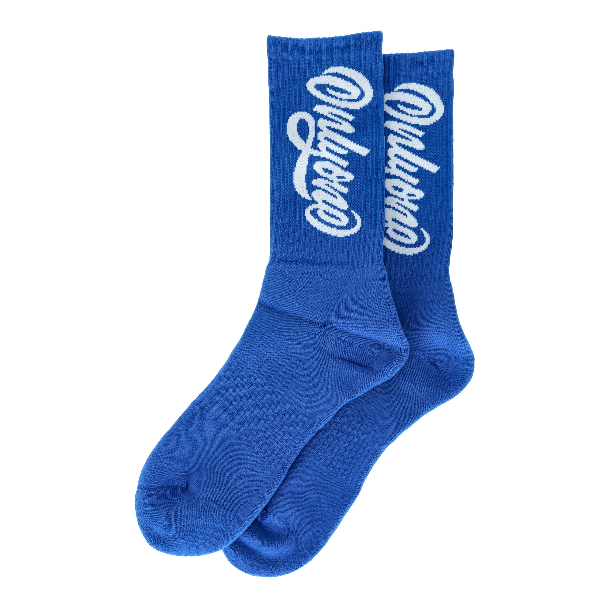 Script Crew Socks Blue