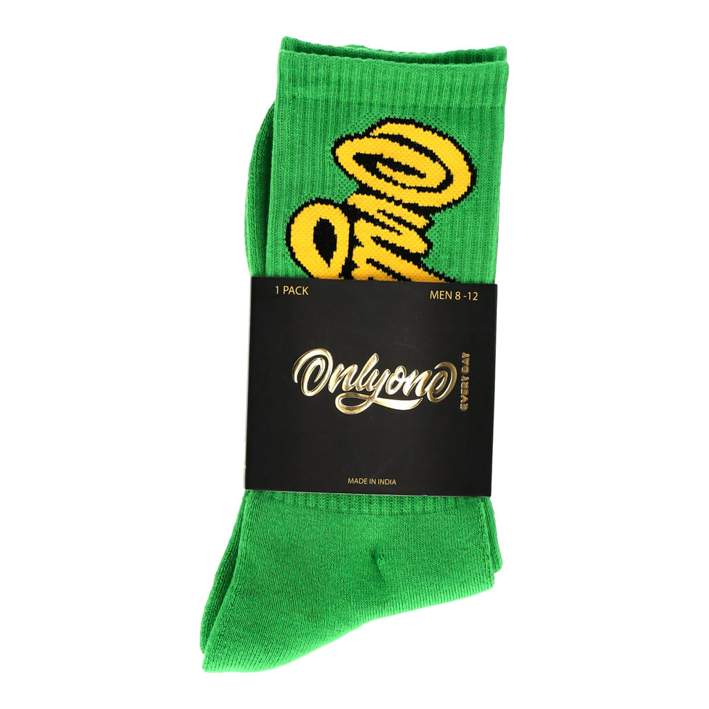 Script Crew Socks Green