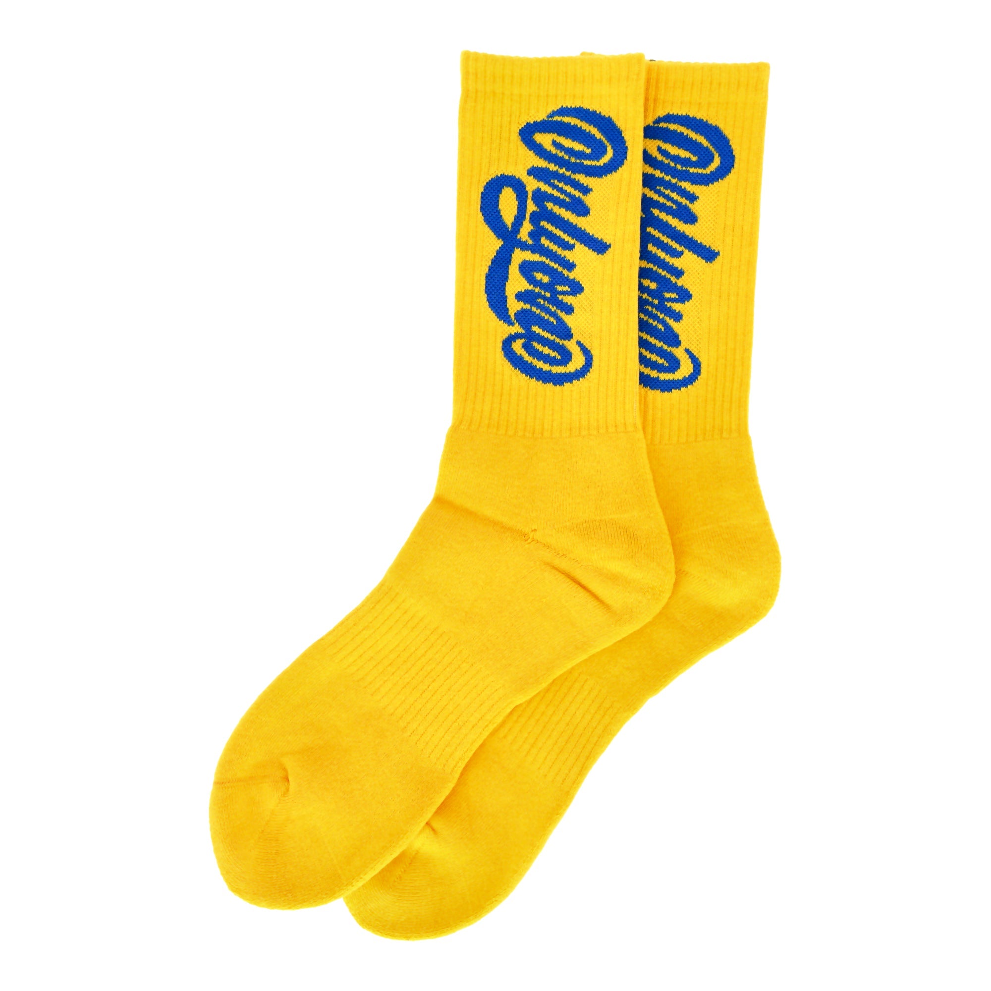 Script Crew Socks Yellow