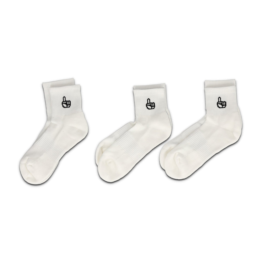 Everyday 3 Pack Quarter Socks White