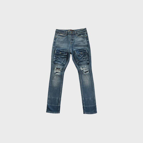 Brooklyn Distressed Cargo Denim