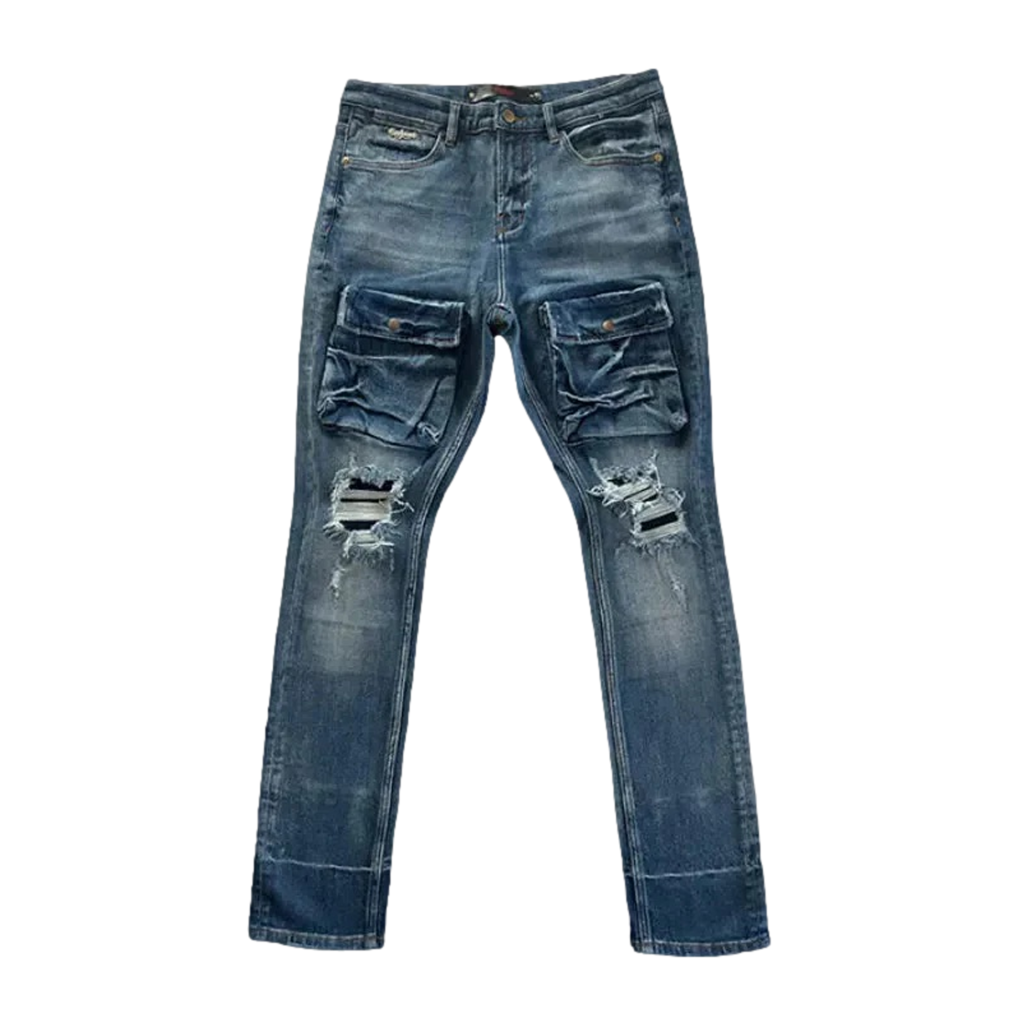 Brooklyn Distressed Cargo Denim
