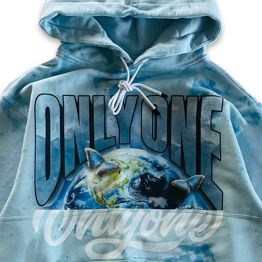 Collection of Marble Washed Pullover Hoodie in a gallery layout