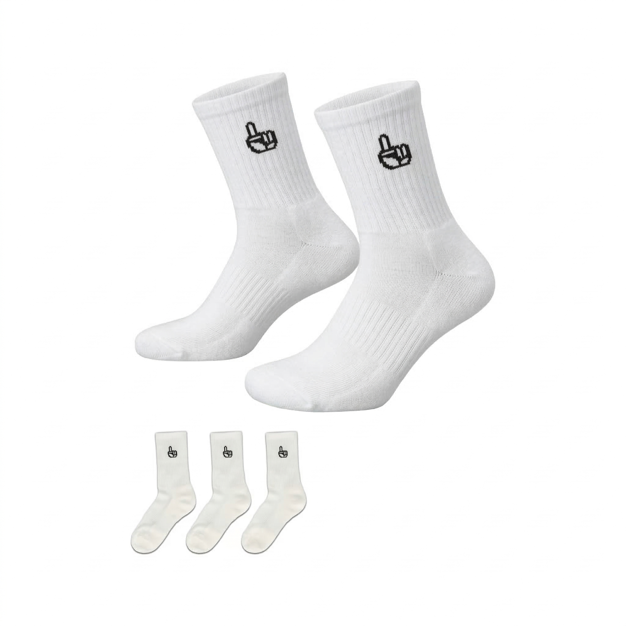 Everyday Comfort 3 Pack Crew Socks White
