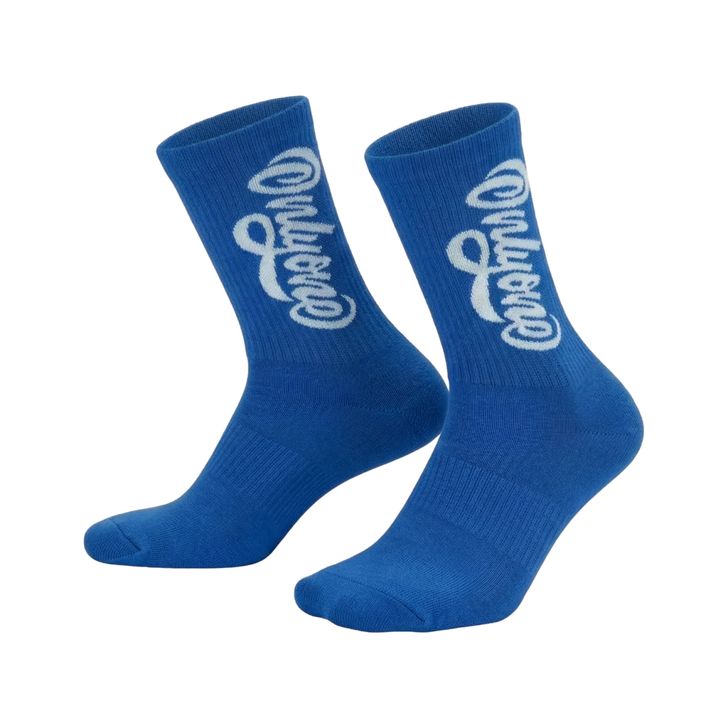 Script Crew Socks Blue