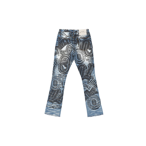 All Over Black Print Jean