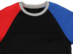 Collection of Only One Multi-Color Patchwork Crewneck Sweatshirt in a gallery layout