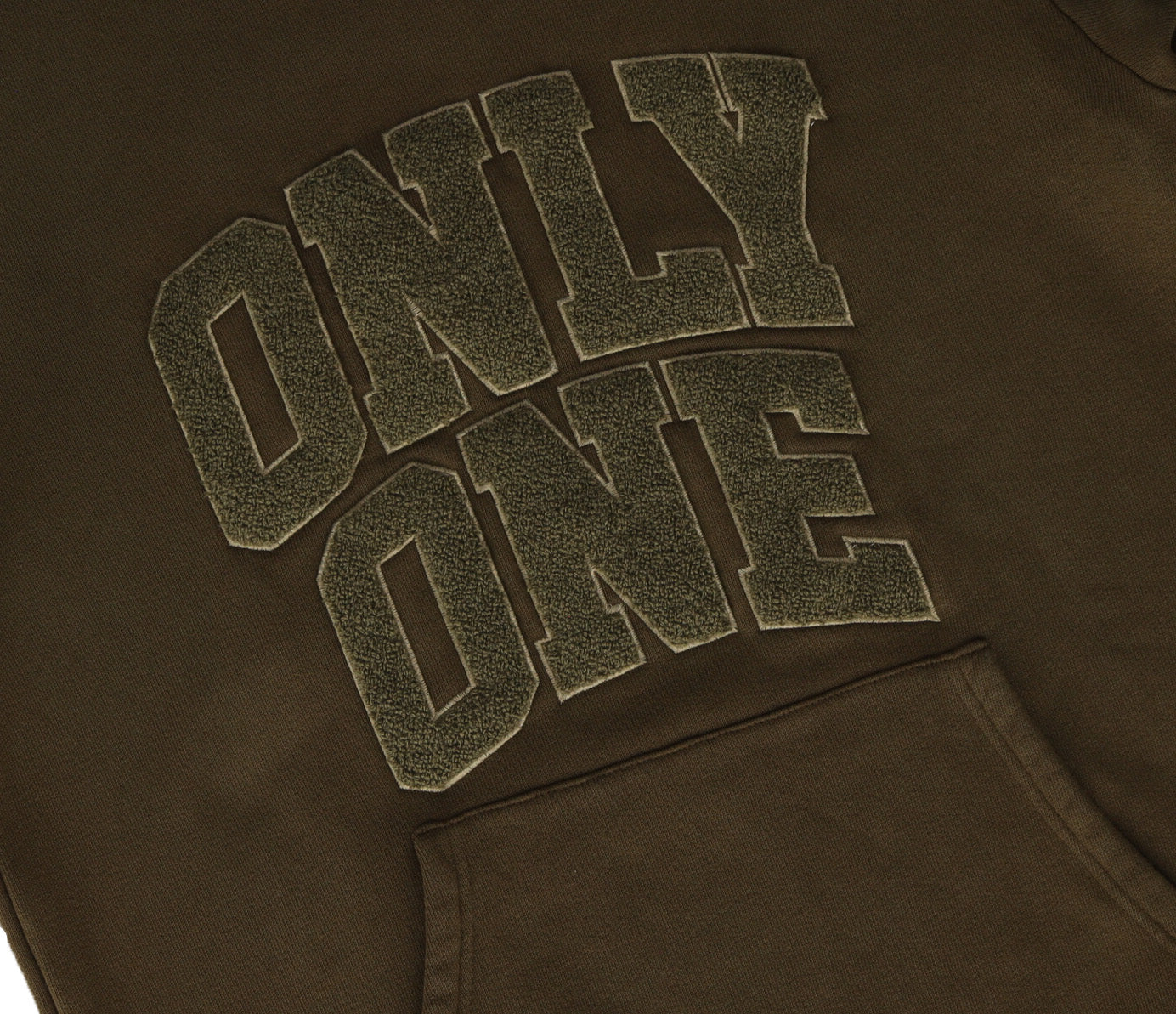Collection of Only One Monochromatic Chenille Pullover Hoodie in a gallery layout