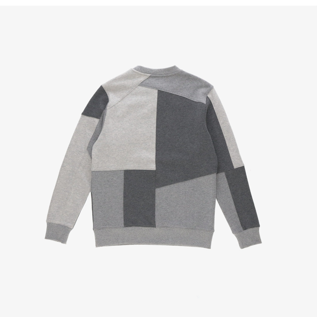 Collection of Only One Grey Patchwork Crewneck Sweatshirt in a gallery layout