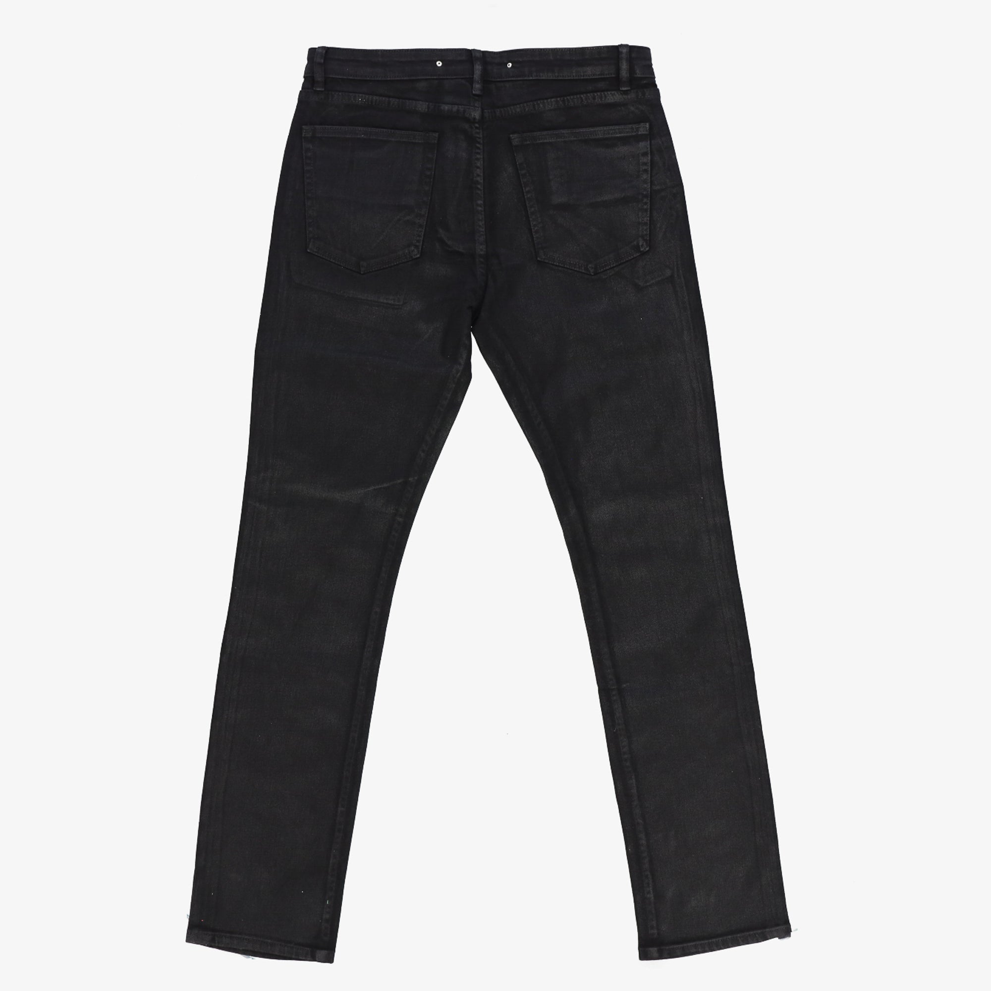 Manhattan Black Coated Waxed Look Jean