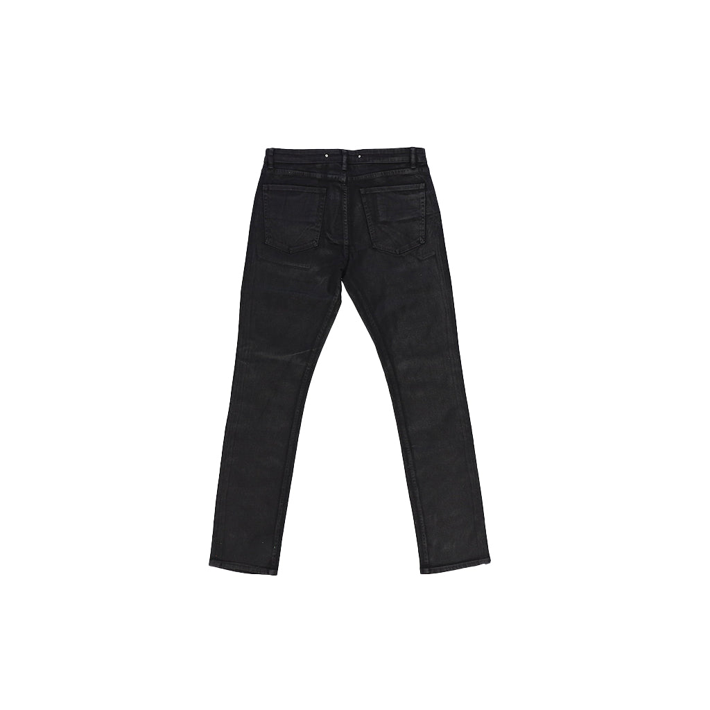 Collection of Manhattan Black Coated Waxed Look Jean in a gallery layout