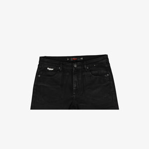 Manhattan Coated Waxed Look Denim Black