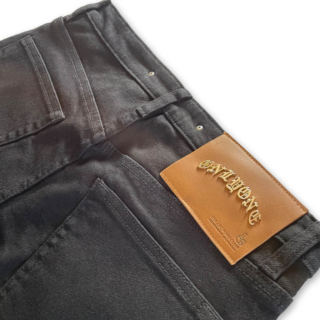 Brooklyn Embroidered Denim Black