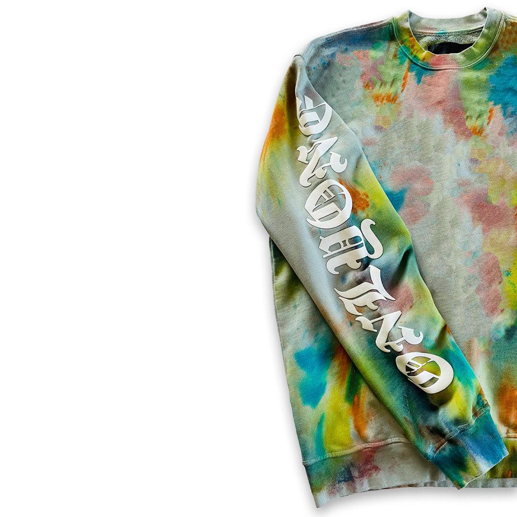 Collection of Multi Color Tie-Dye Crewneck in a gallery layout