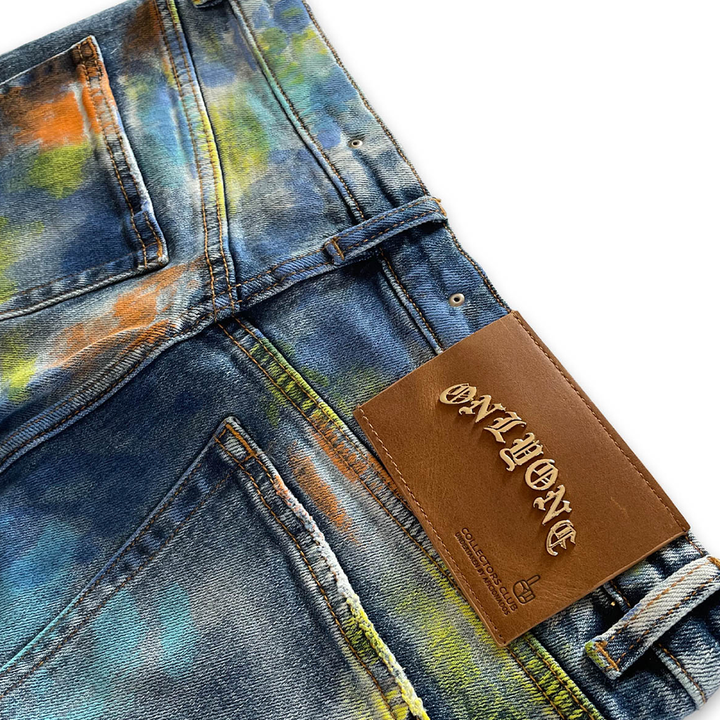 Long Island Zip Flair Splatter Denim