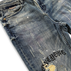 Collection of Brooklyn Distressed Only One Splatter Jeans in a gallery layout