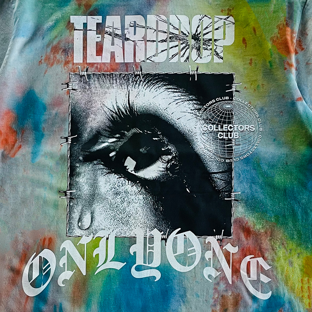 Collection of Multi Color Tear Drop Tie-Dye Eye T-Shirt in a gallery layout